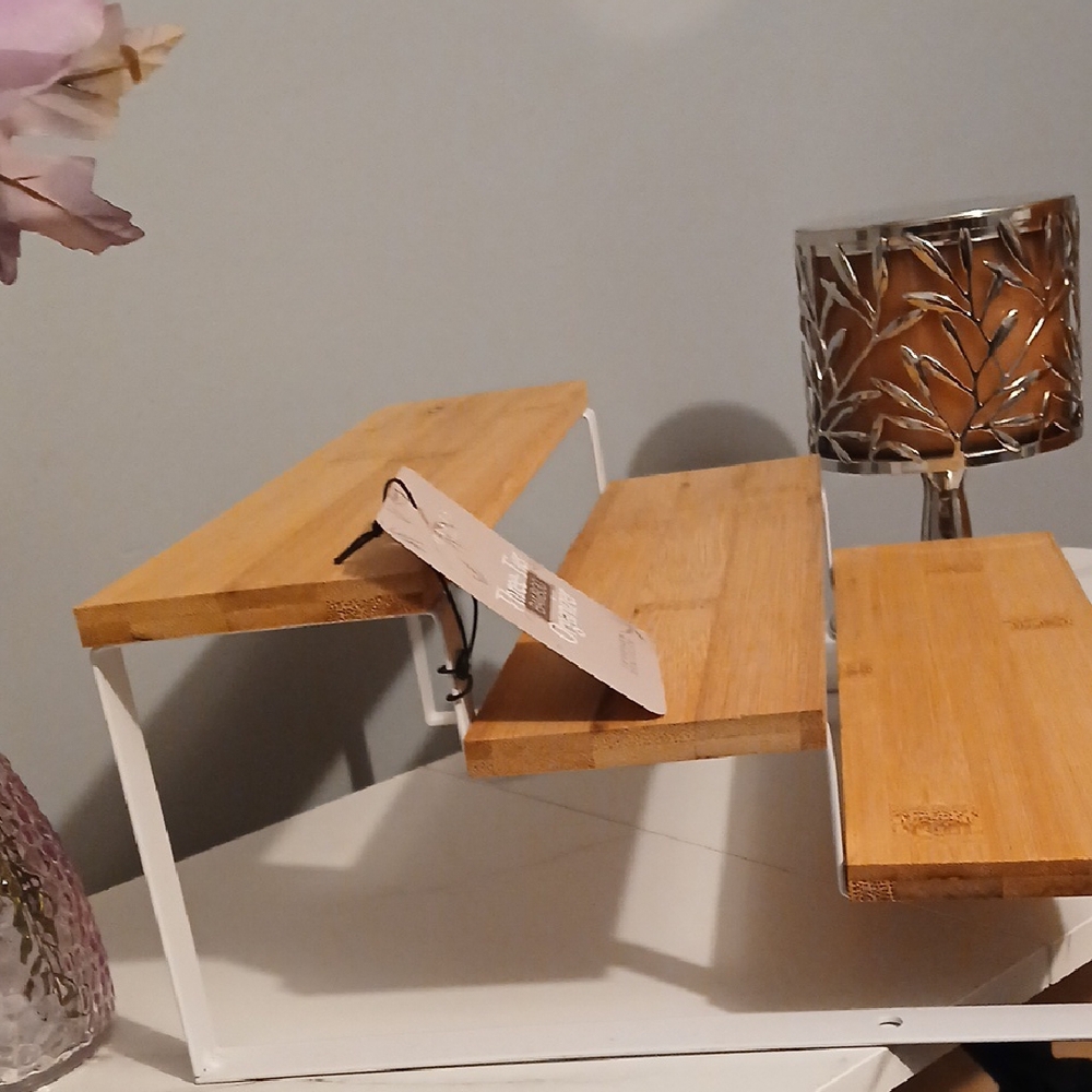 Three-Tier Bamboo Shelf Organizer. Brand New! - Picture 3 of 6